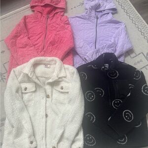 Girls zip up/button up sweatshirt/fleece